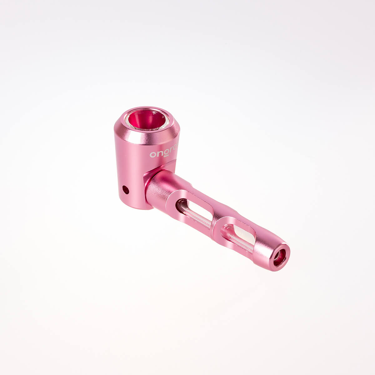 ongrok pipa a cucchiaio alluminio e vetro rosa