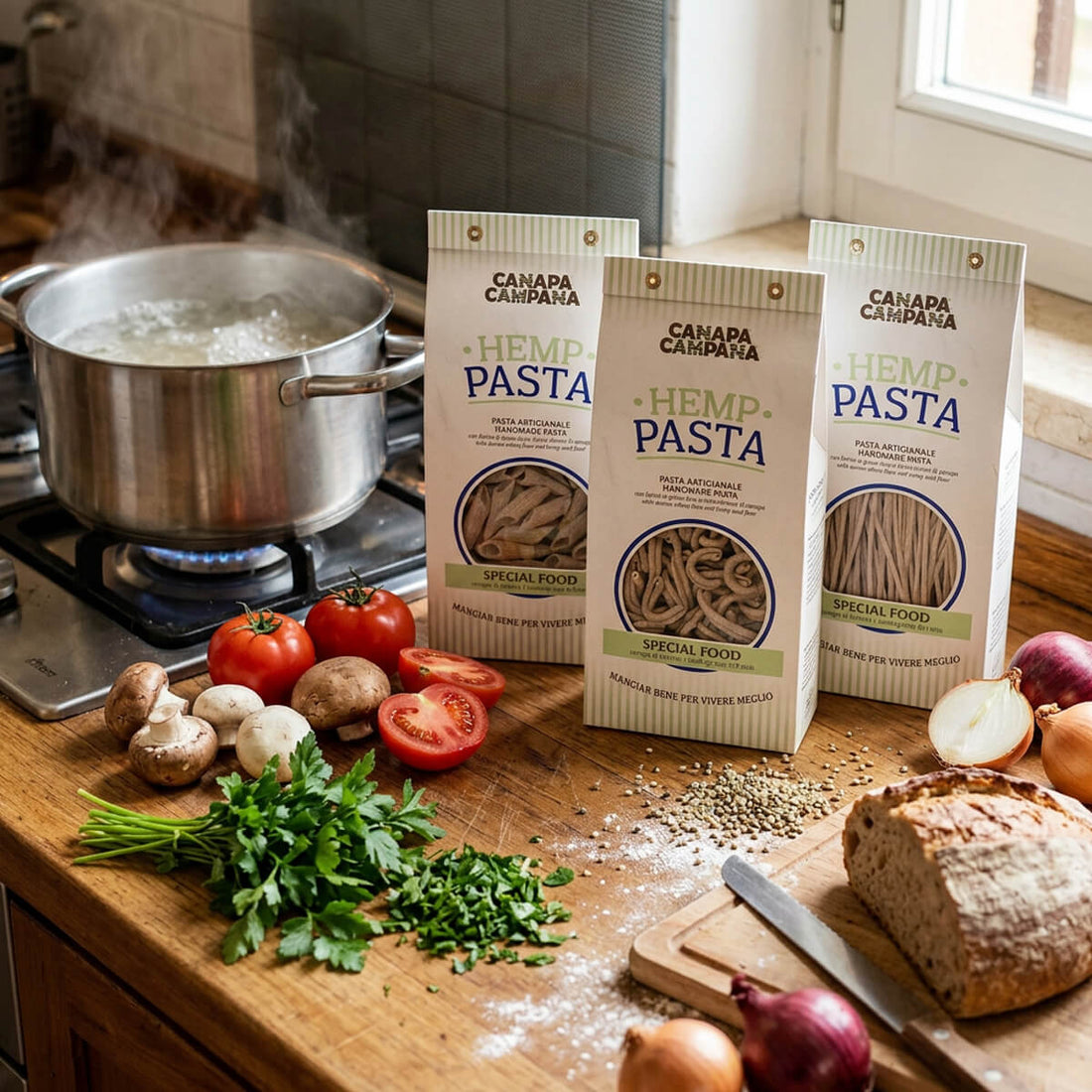 pasta artigianale farina di canapa