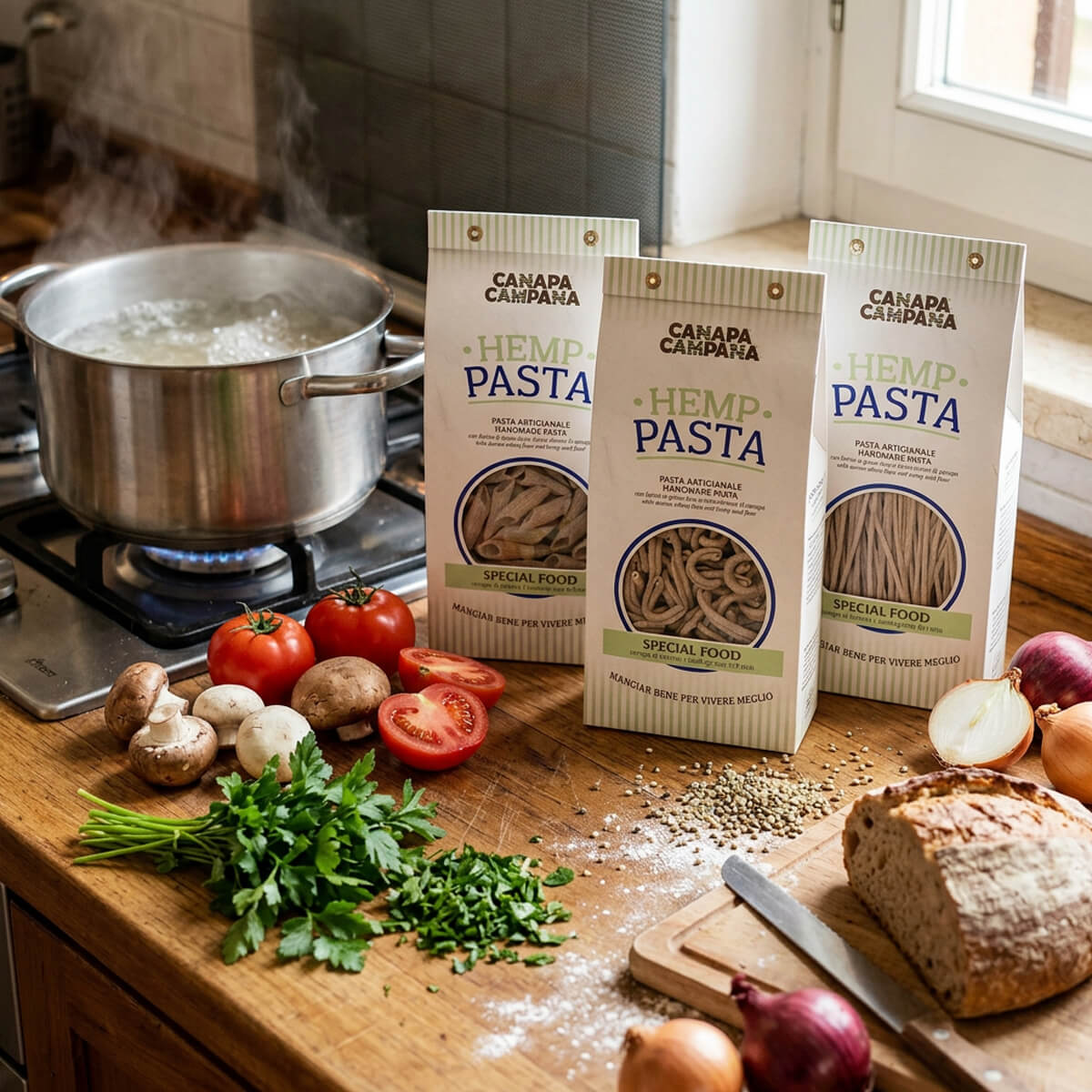 pasta artigianale farina di canapa
