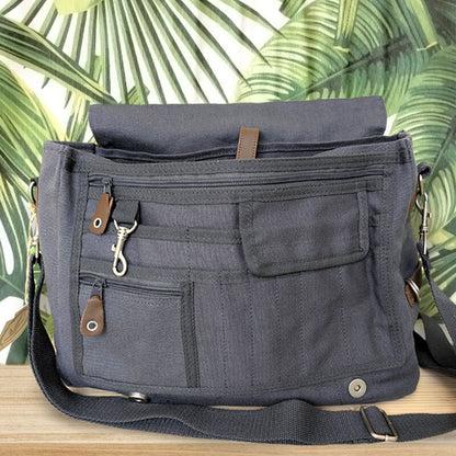 Borsa cartella tracolla con tasche Pure