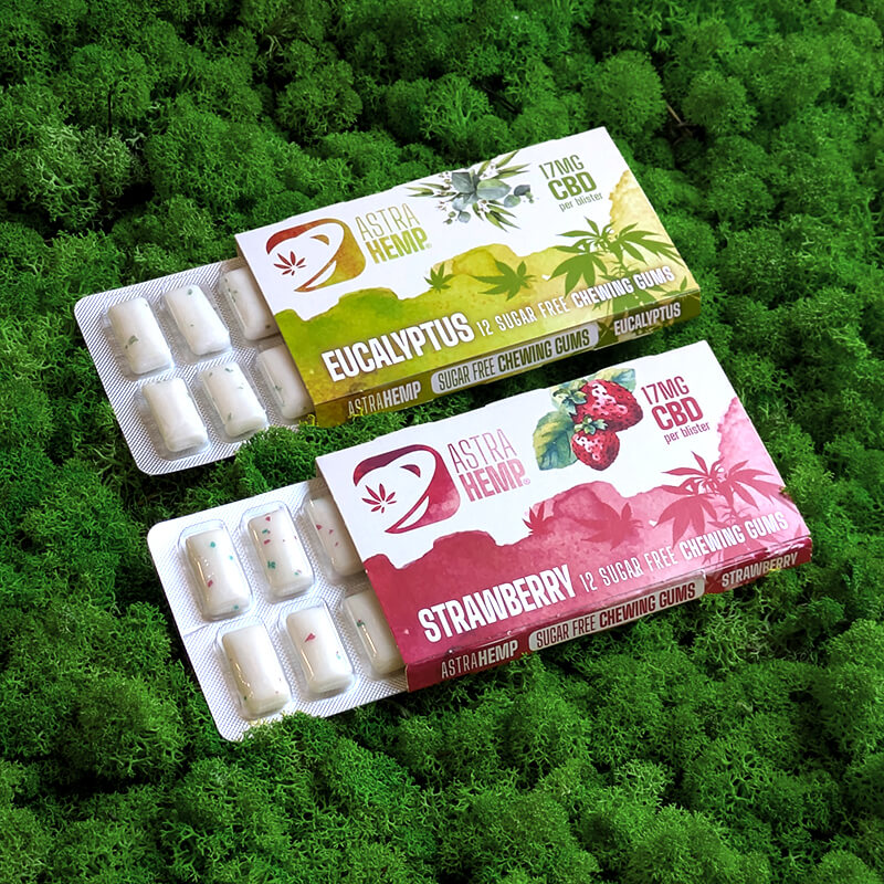 gomme da masticare con cbd chewing gum gusto eucalipto