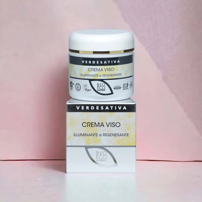 crema viso illuminante rigenerante verde sativa