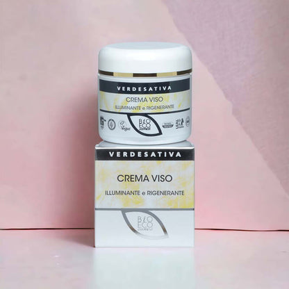 crema viso illuminante rigenerante verde sativa