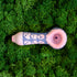 pipa in vetro rosa