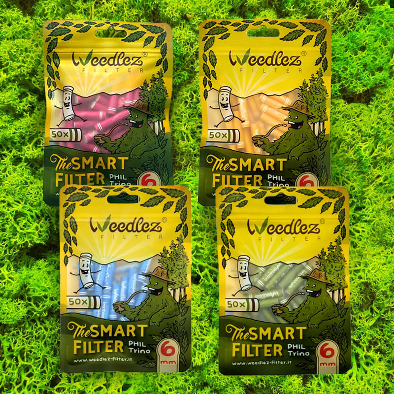 Bundle 200 Filtri Weedlez 6 mm - carboni attivi Made in Italy