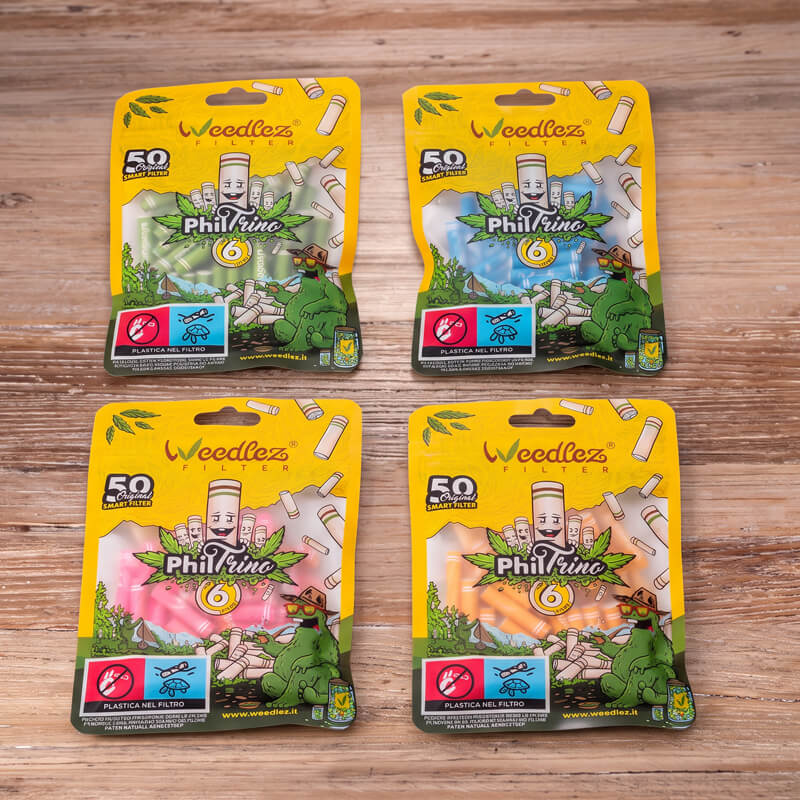 Bundle 200 Filtri Weedlez 6 mm - carboni attivi Made in Italy
