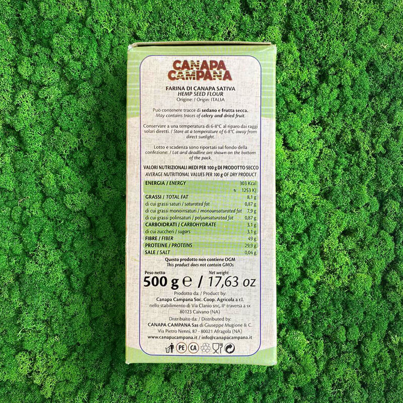 farina di semi di canapa