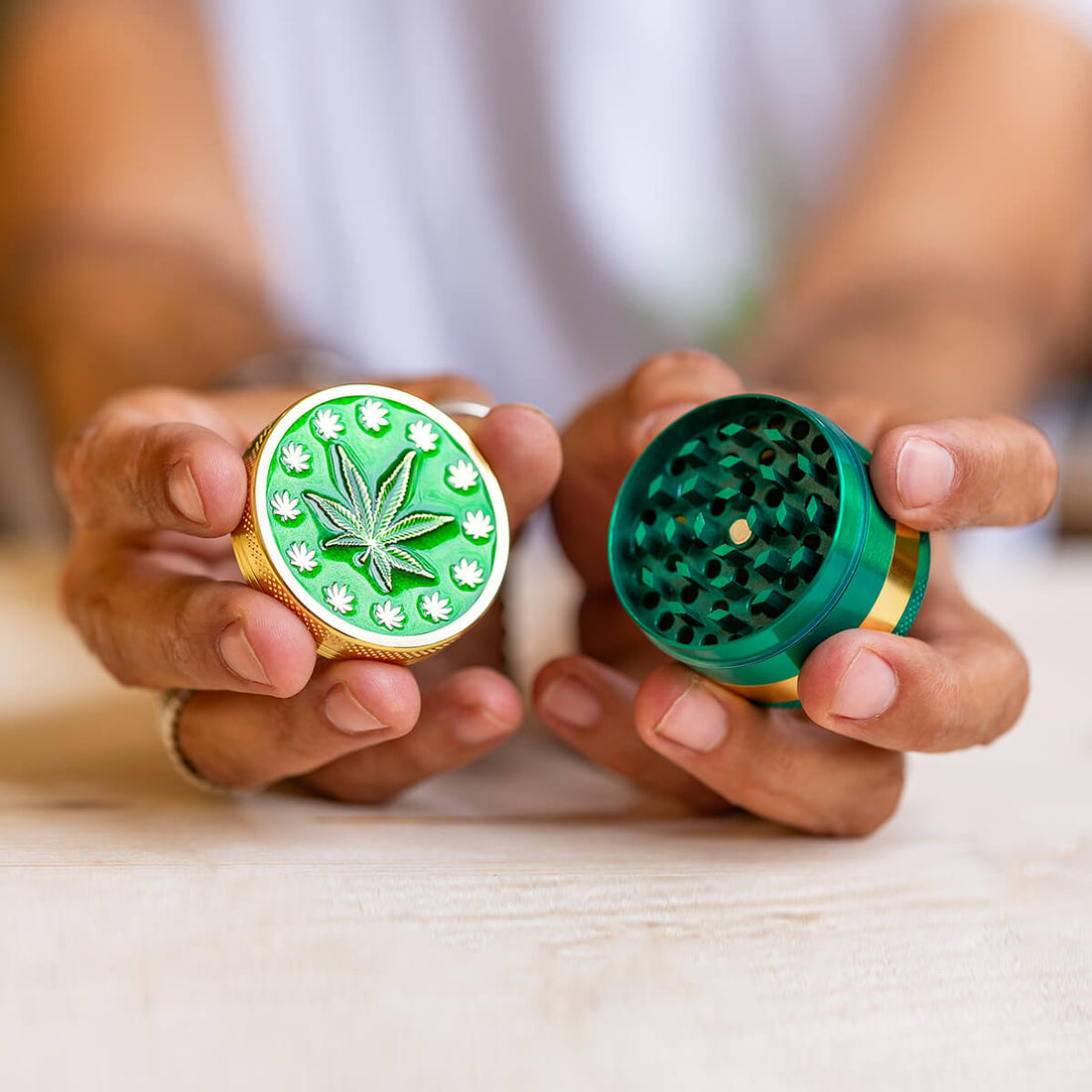 grinder in metallo 52 mm leaf 