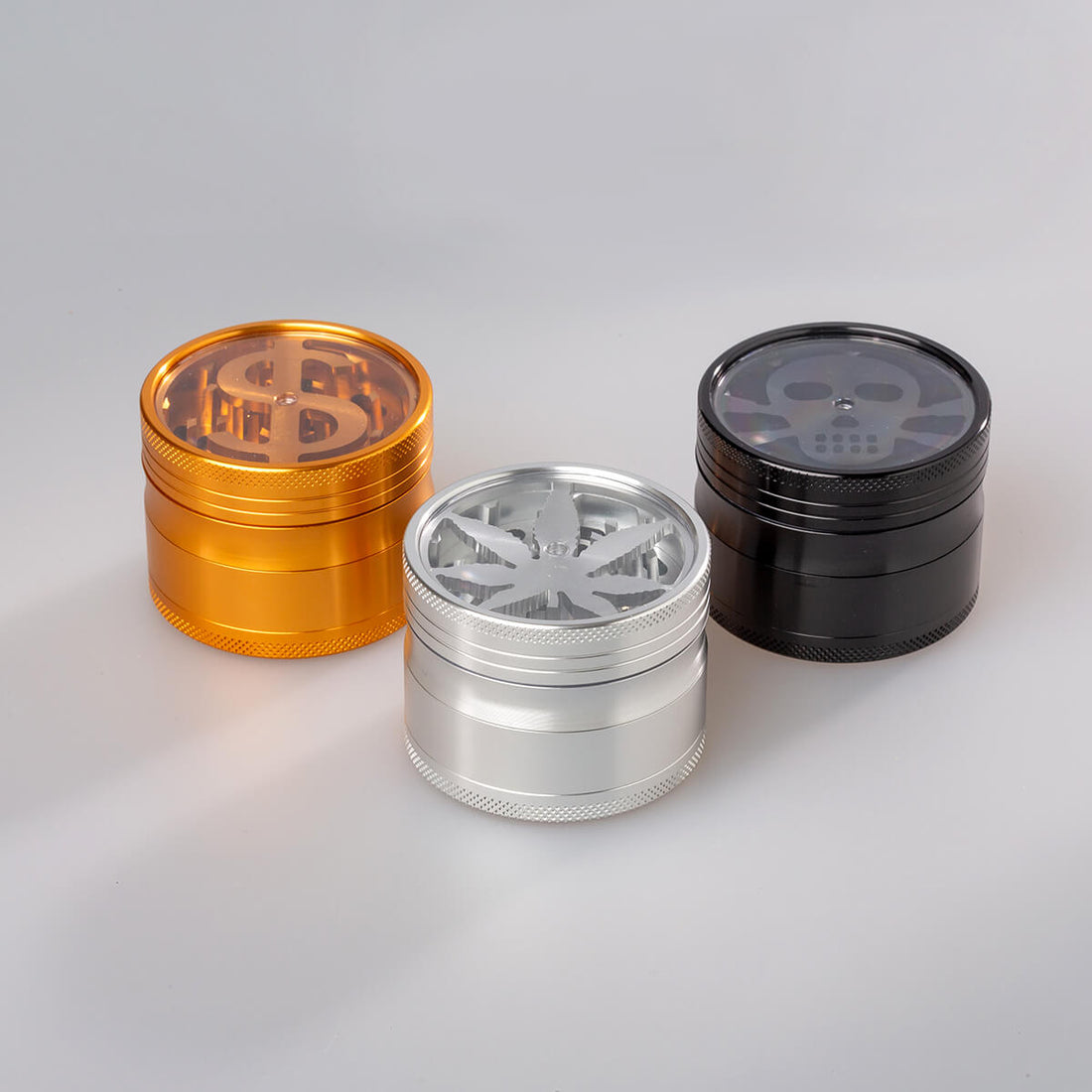 grinder alluminio leaf&amp;dollar&amp;skull