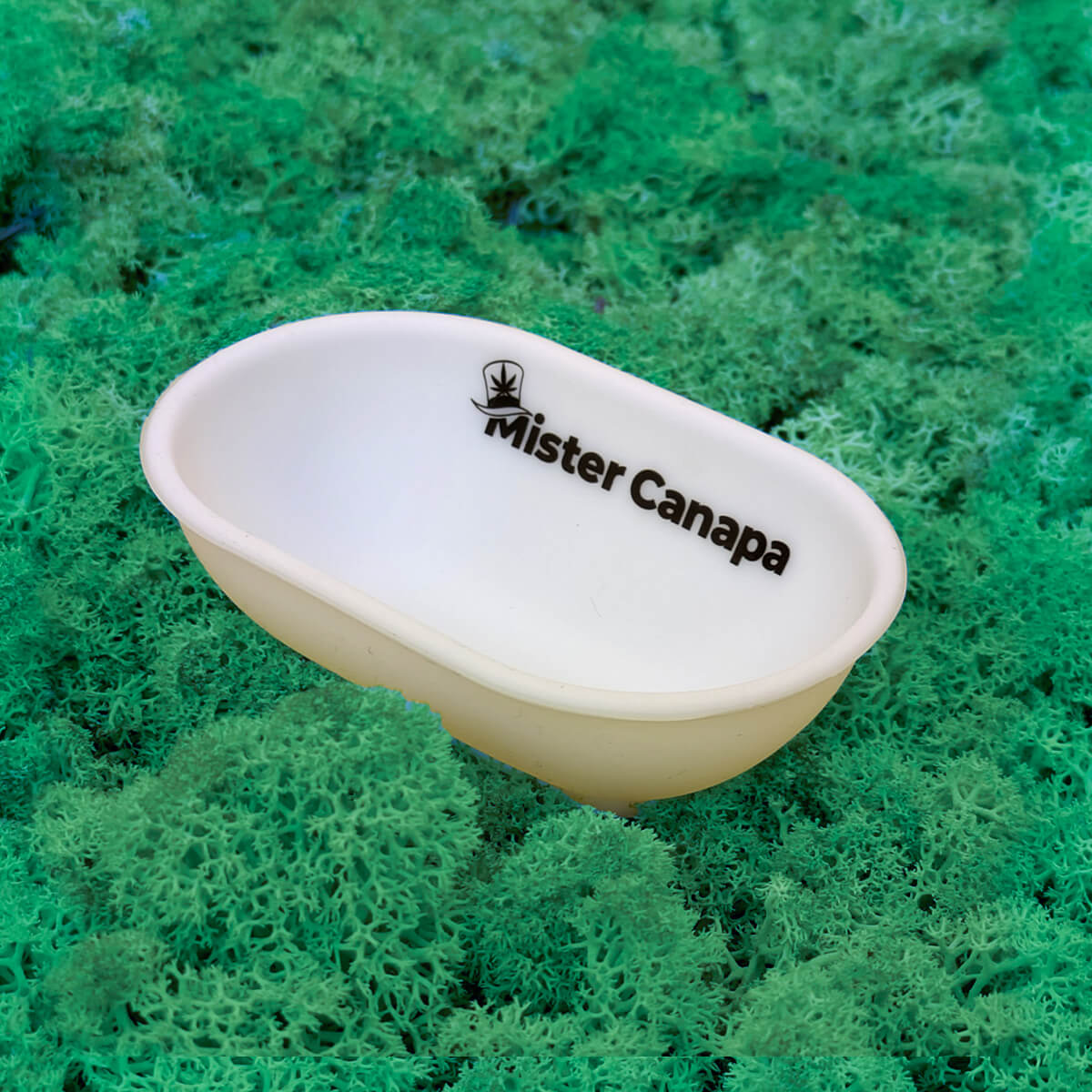 ciotola per rollare ovale in silicone colore bianco