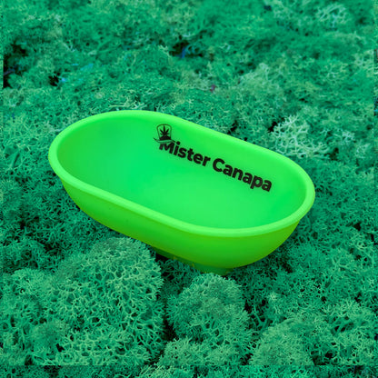 ciotola per rollare ovale in silicone colore verde