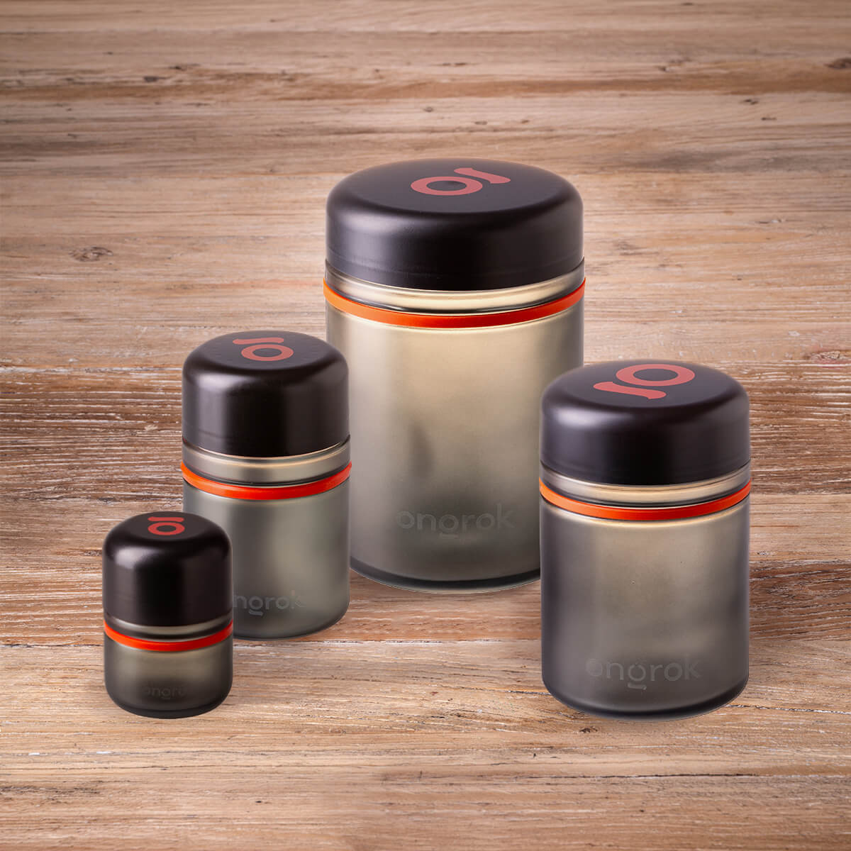 Barattolo in vetro ONGROK chiusura child resistant