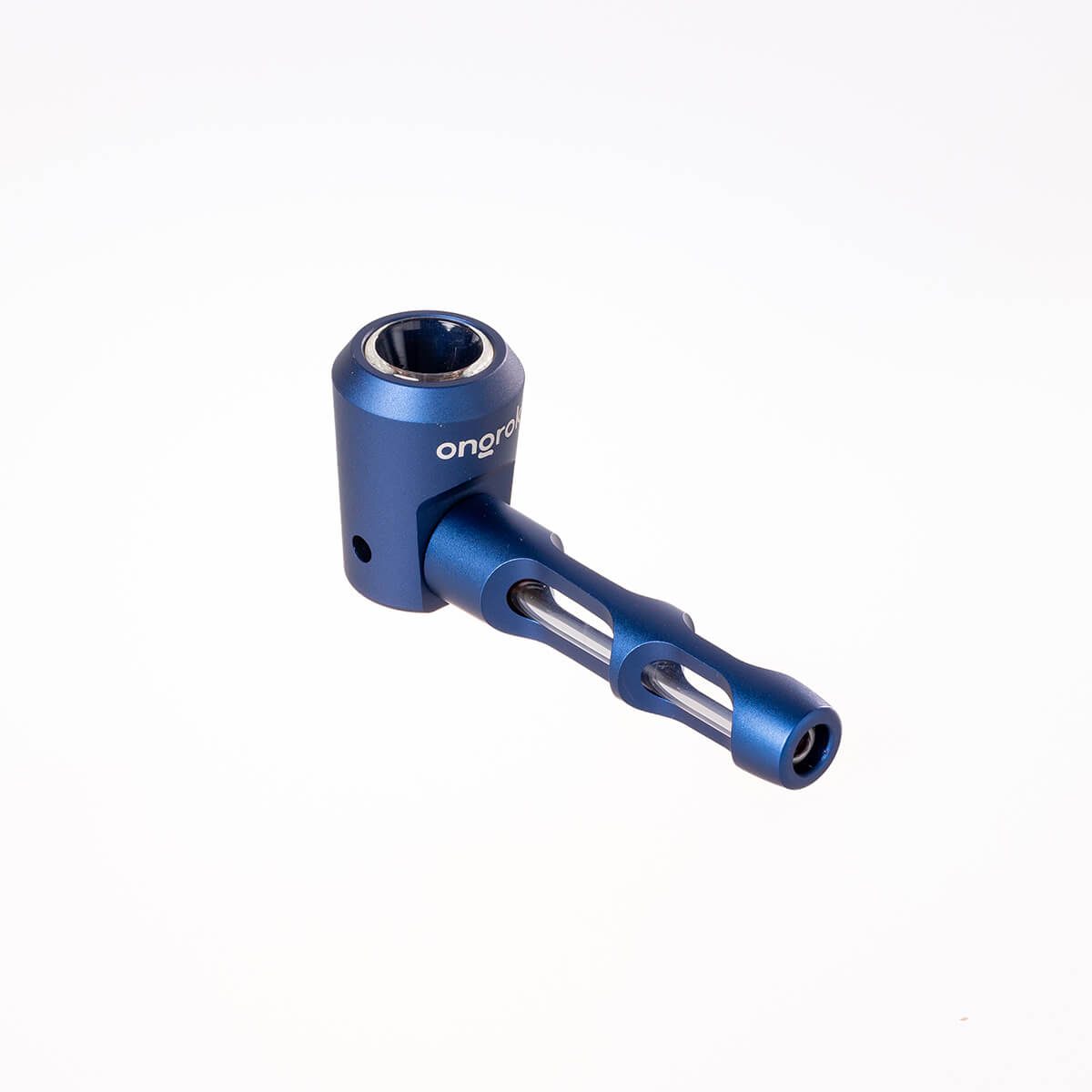 ongrok pipa a cucchiaio alluminio e vetro blu